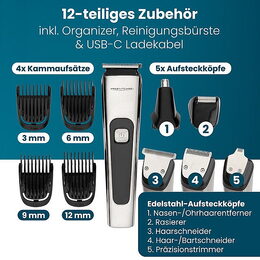 ProfiCare HSM/R 3143 Profesionální zastřihovač vlasů a vousů 5v1 3,7 V / 1200 mAh