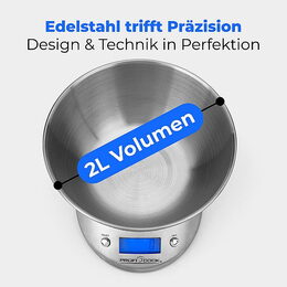 ProfiCook KW 1040 kuchyňská váha,digitální s mísou 2L