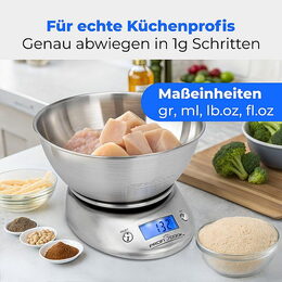 ProfiCook KW 1040 kuchyňská váha,digitální s mísou 2L