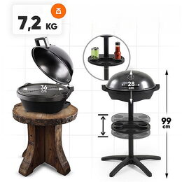 ProfiCook BQS 1303 elektrický stojanový stolní gril 2 v 1