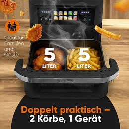 ProfiCook FR 1313 H Horkovzdušná fritéza XXL 10L 2400W