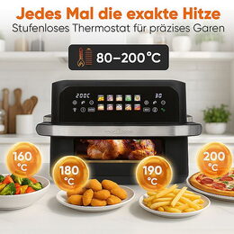 ProfiCook FR 1313 H Horkovzdušná fritéza XXL 10L 2400W