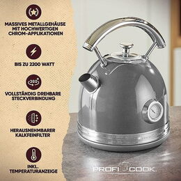 ProfiCook WKS 1192 AN rychlovarná konvice vintage