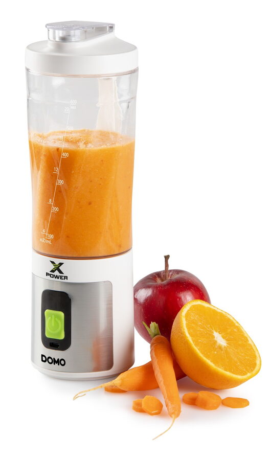 Aku smoothie mixér X-Power to go 120W - bílý - DOMO DO752BL, Příkon:120 W, Objem