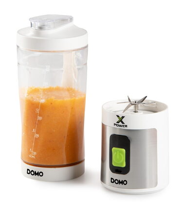 Aku smoothie mixér X-Power to go 120W - bílý - DOMO DO752BL, Příkon:120 W, Objem