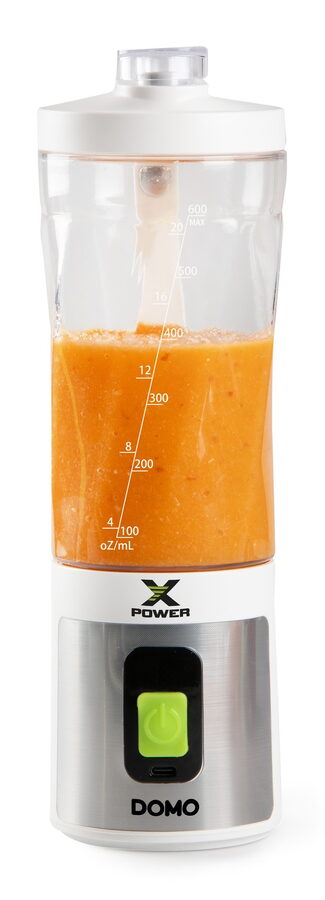 Aku smoothie mixér X-Power to go 120W - bílý - DOMO DO752BL, Příkon:120 W, Objem