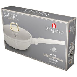 BERLINGERHAUS Pánev hluboká s titanovým povrchem a poklicí 24 cm Sahara Collection BH-8062sleva