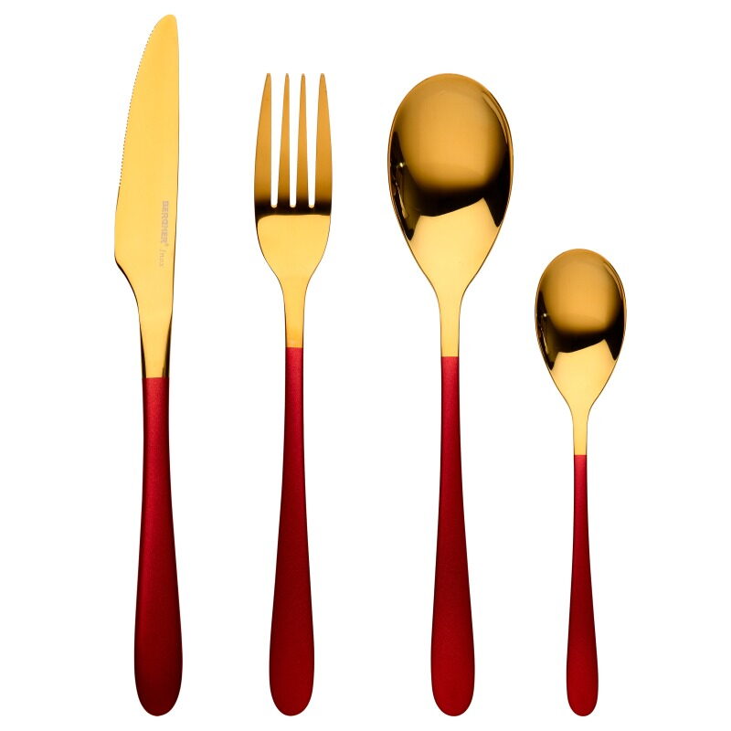 BERGNER Sada příborů nerez 16 ks Lisboa červená BG-45148-RDsleva