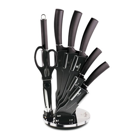 BERLINGERHAUS Sada nožů ve stojanu s nepřilnavým povrchem 8 ks Carbon PRO Line BH-2685sleva