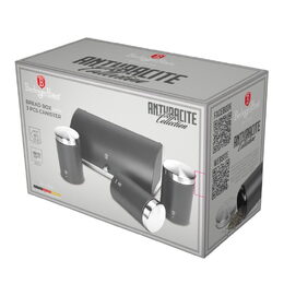 BERLINGERHAUS Chlebník a sada dóz na potraviny 4 ks Antracit Collection BH-6738sleva