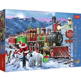 Puzzle Premium Plus - Čajový čas: Xmas: Vánoční expres 1000 dílků 68,3x48cm v krabici 40x27x6cm