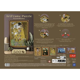 Puzzle deskové ArtFrame: The Kiss (Polibek) - Gustav Klimt 40x55,5cm 500 dílků ve fólii