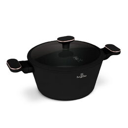 BERLINGERHAUS Kastrol s titanovým povrchem a poklicí 24 cm Black Rose Collection BH-8358