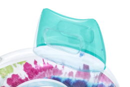 Kruh Bestway nafukovací křeslo s úchyty Tie Dye, 118 x 117 cm