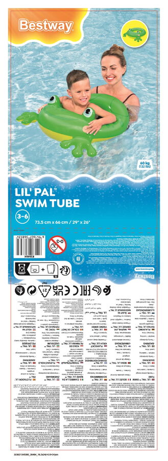 Kruh nafukovací design hroch/žába/žirafa