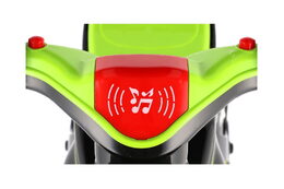 Odrážedlo motorka zeleno-černá plast na baterie se světlem se zvukem v sáčku 36x53x74cm