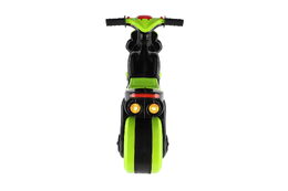 Odrážedlo motorka zeleno-černá plast na baterie se světlem se zvukem v sáčku 36x53x74cm