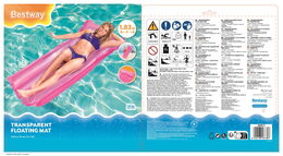 Nafukovací lehátko Transparent 1,83 m x 76 cm