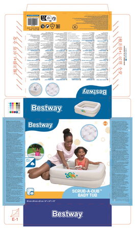 Nafukovací ohrádka 86 cm x 86 cm x 25 cm