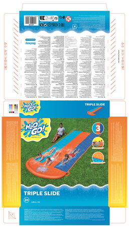 Vodní trojitá skluzavka 4,88 m