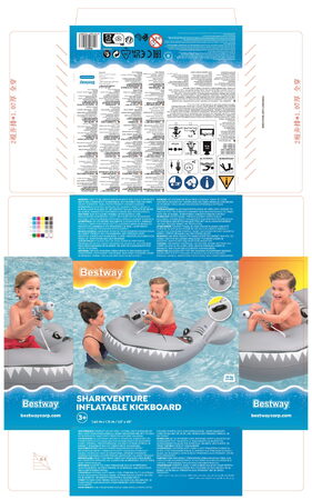 Nafukovací kickboard žralok