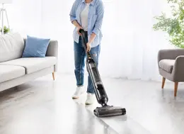 Podlahový čistič 2v1 s odsáváním temně šedý - DOMO DO1189SW, Napájení: Li-ion 21