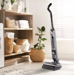 Podlahový čistič 2v1 s odsáváním temně šedý - DOMO DO1189SW, Napájení: Li-ion 21