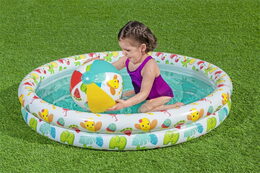 Set Bestway nafukovací - bazén 112 cm, plavací kruh 51 cm, míč 41x15 cm