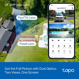 Kamera TP-Link Tapo C645D KIT 2x 2K, venkovní, IP PTZ, WiFi, přísvit, sol. panel