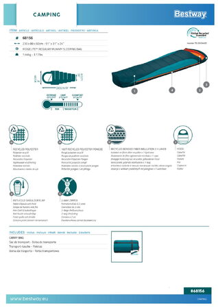 Spací pytel Bestway Ridgelite mumie