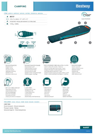 Spací pytel Bestway Ridgepro mumie