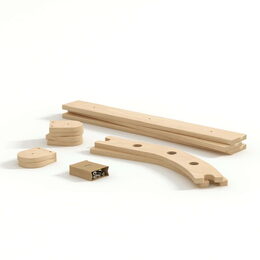 BusyKids Dřevěné domácí žebřiny s hrazdou nelakované