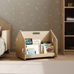 BusyKids Oboustranná knihovna na kolečkách