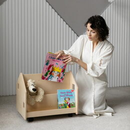 BusyKids Oboustranná knihovna na kolečkách