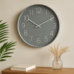 SEGNALE Nástěnné hodiny 50 cm barva šedá KO-837362540