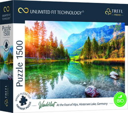 Puzzle Na úpatí Alp, jezero Hintersee, Německo 1500 dílků 85x58cm v krabici 33x28x7cm