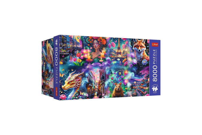 Puzzle Premium Plus: Colorful World/Barevný svět 8000 dílků 180,6x132,6cm v krabici 45x21x24cm