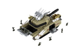 Tank s doplňky plast 13x25cm na volný chod v krabici 28x15x13cm