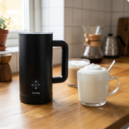 Napěňovač mléka Huslog černý