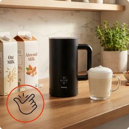 Napěňovač mléka Huslog černý