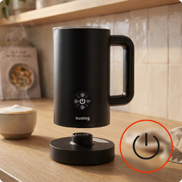 Napěňovač mléka Huslog černý