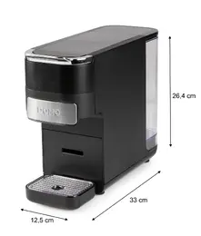 Kávovar 4v1 na pody i na kapsle - černý - DOMO DO748K