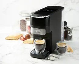 Kávovar 4v1 na pody i na kapsle - černý - DOMO DO748K