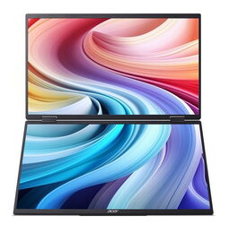 Monitor Acer PD163QTbmiuux Dual Screen 15.6",LED podsvícení, IPS panel, 8ms, 800: 1, 250cd/m2, 1920 × 1080 Full HD, - černý