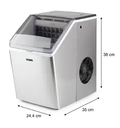 Výrobník čirých ledových kostek - nerez - DOMO DO9301IB, 20 kg/24 h - 3,2 l
