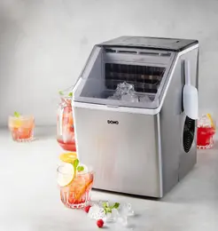 Výrobník čirých ledových kostek - nerez - DOMO DO9301IB, 20 kg/24 h - 3,2 l