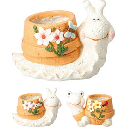 PROGARDEN Zahradní dekorace květináč dekorativní šnek 21 cm KO-095242490snek