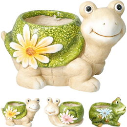 PROGARDEN Zahradní dekorace květináč dekorativní 21 cm žába KO-095242500zaba