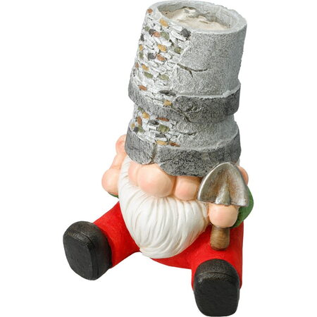 PROGARDEN Zahradní dekorace květináč trpaslík 24 x 21 x 33 cm s lopatkou KO-795250800lopa