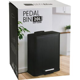 EXCELLENT HOUSEWARE Odpadkový koš kovový DELTA černý 20 l KO-C80654380